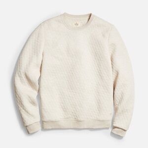 Men's Corbet Quilted Crewneck in Oat Heather